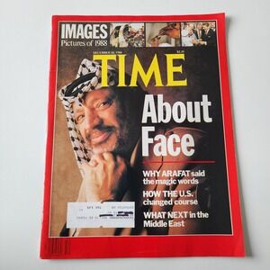 Time Magazine December 26 1988 Yasser Arafat News Politics‎ 80s Palestine PLO
